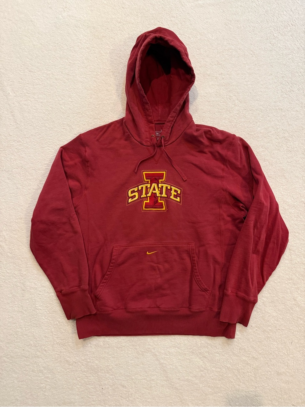 Iowa State Cyclones Nike Mens Hoodie Pullover Sweatshirt Size Large Check Logo